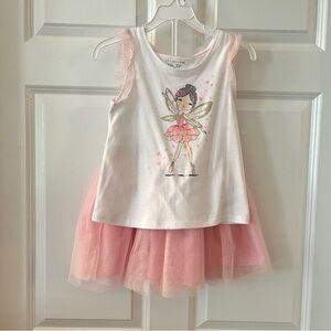 Lulurain 2 piece set, Ballerina Tank top with Tutu Skirt, S 7-8